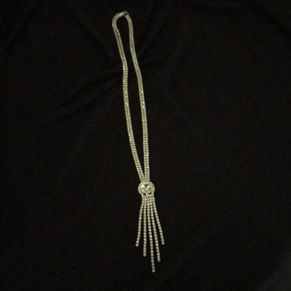 Silver stone necklace